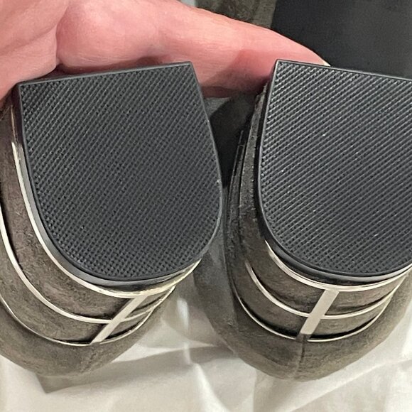 NWOB Womens Sz 8.5 Never worn Steven by Steve Madden Buena Gray 2.5" Suede Heels - Picture 10 of 14